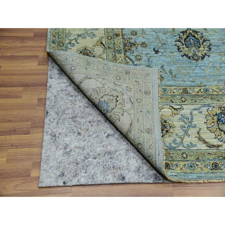 8'11" x 12'0" New Hand Knotted Blue Cotton Rectangle Oriental Rug - MOA10276042