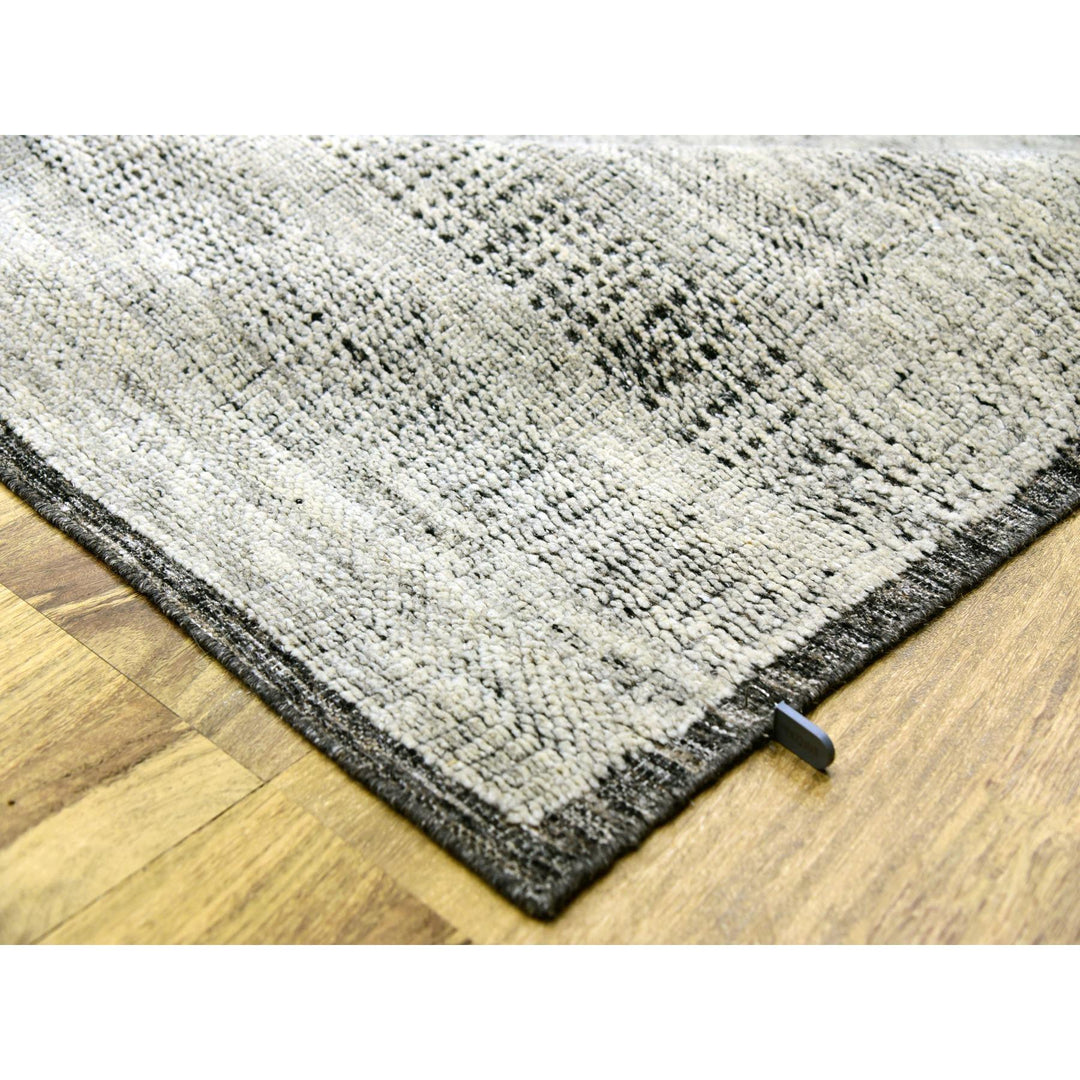 10'4" x 13'0" New Hand Knotted Black Cotton Rectangle Oriental Rug - MOA10276066