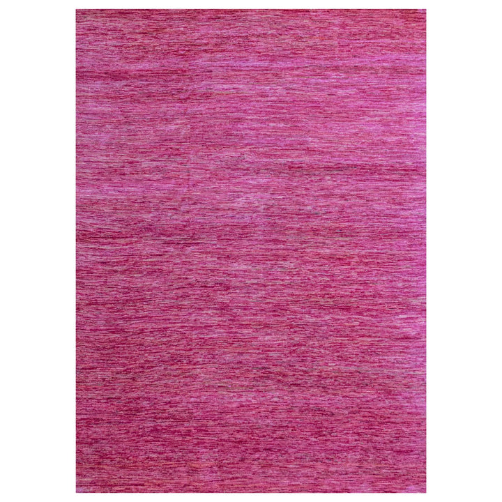 8'11" x 12'3" New Hand Knotted Pink Sari Silk Rectangle Oriental Rug - MOA10276075