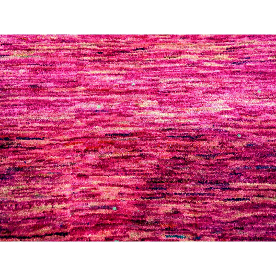 8'11" x 12'3" New Hand Knotted Pink Sari Silk Rectangle Oriental Rug - MOA10276075