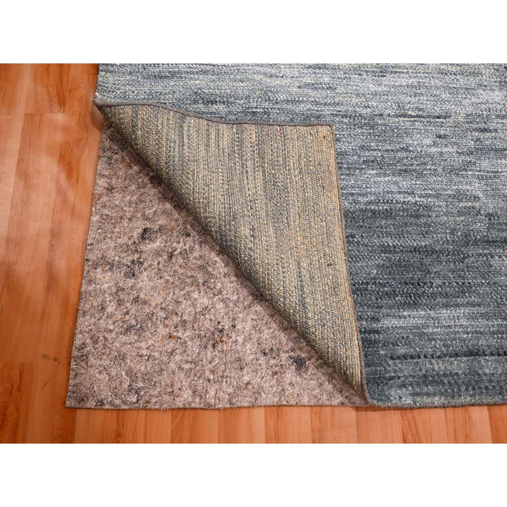 9'1" x 12'2" New Hand Knotted Grey Wool Rectangle Oriental Rug - MOA10276076