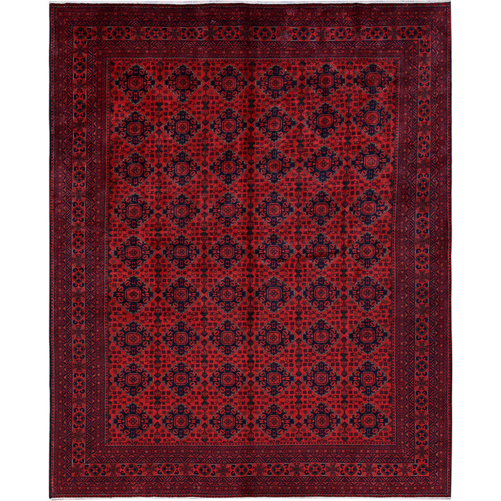 10'0" x 12'6" New Hand Knotted Red Wool Rectangle Oriental Rug - MOA102760