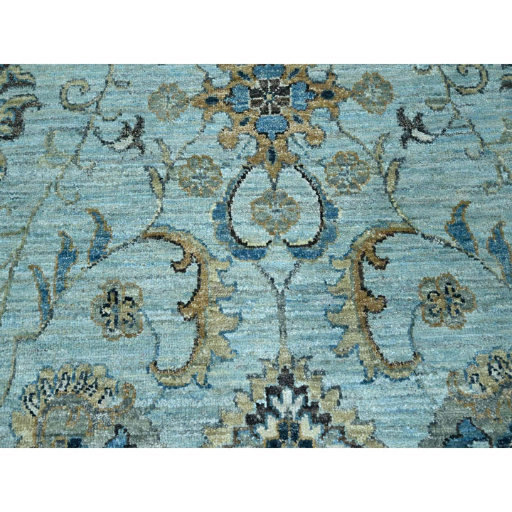 10'2" x 10'3" New Hand Knotted Blue Wool Square Oriental Rug - MOA10276109