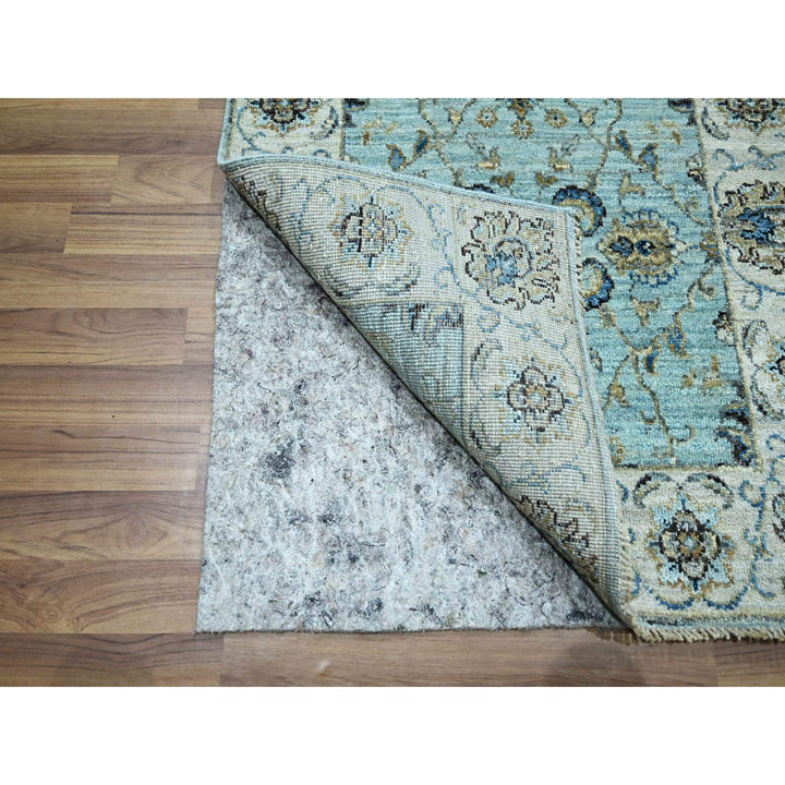 2'6" x 29'10" New Hand Knotted Blue Wool Runner Oriental Rug - MOA10276111