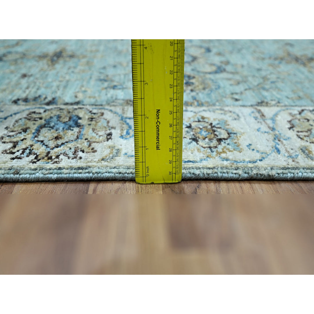 2'6" x 29'10" New Hand Knotted Blue Wool Runner Oriental Rug - MOA10276111