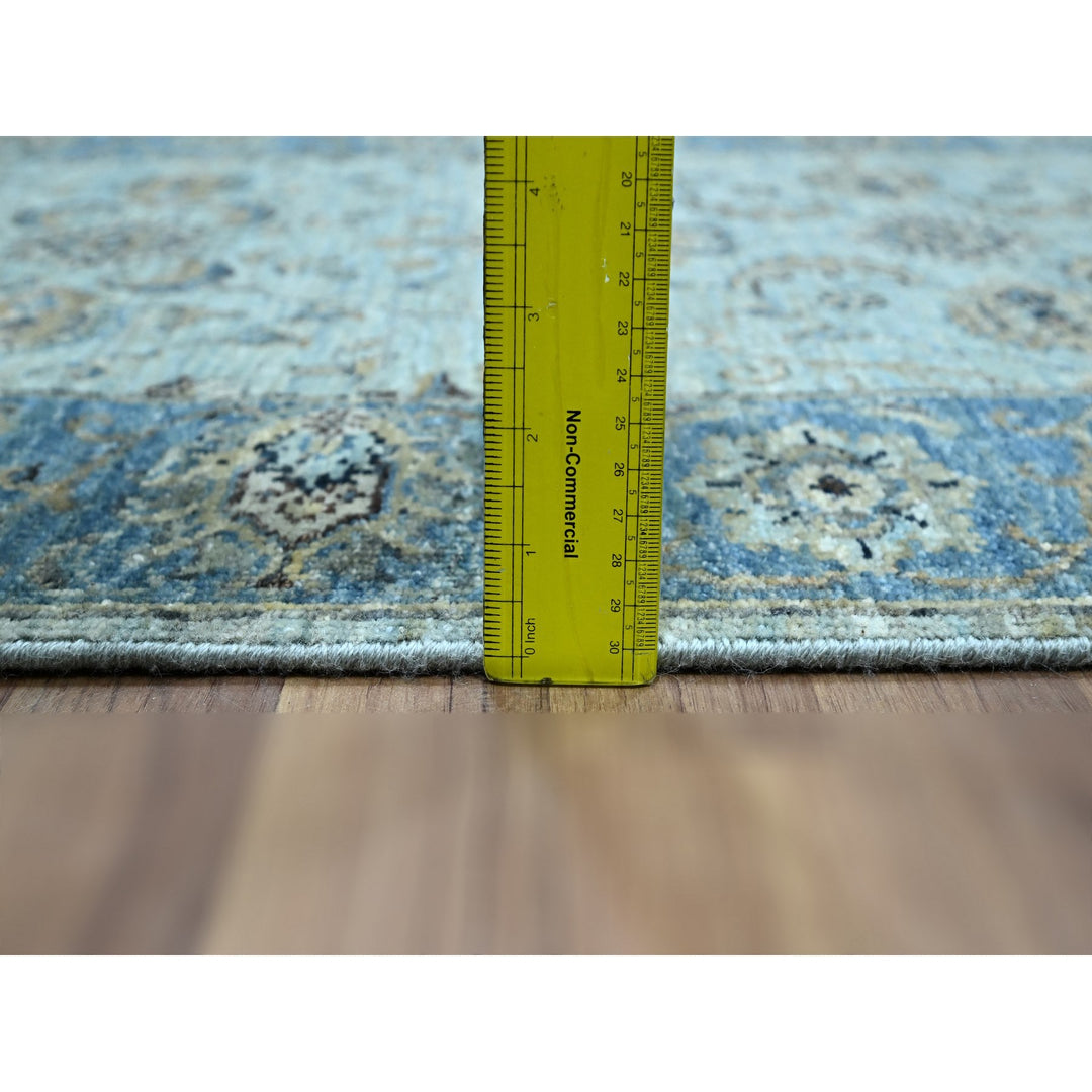 2'9" x 29'10" New Hand Knotted Blue Wool Runner Oriental Rug - MOA10276124