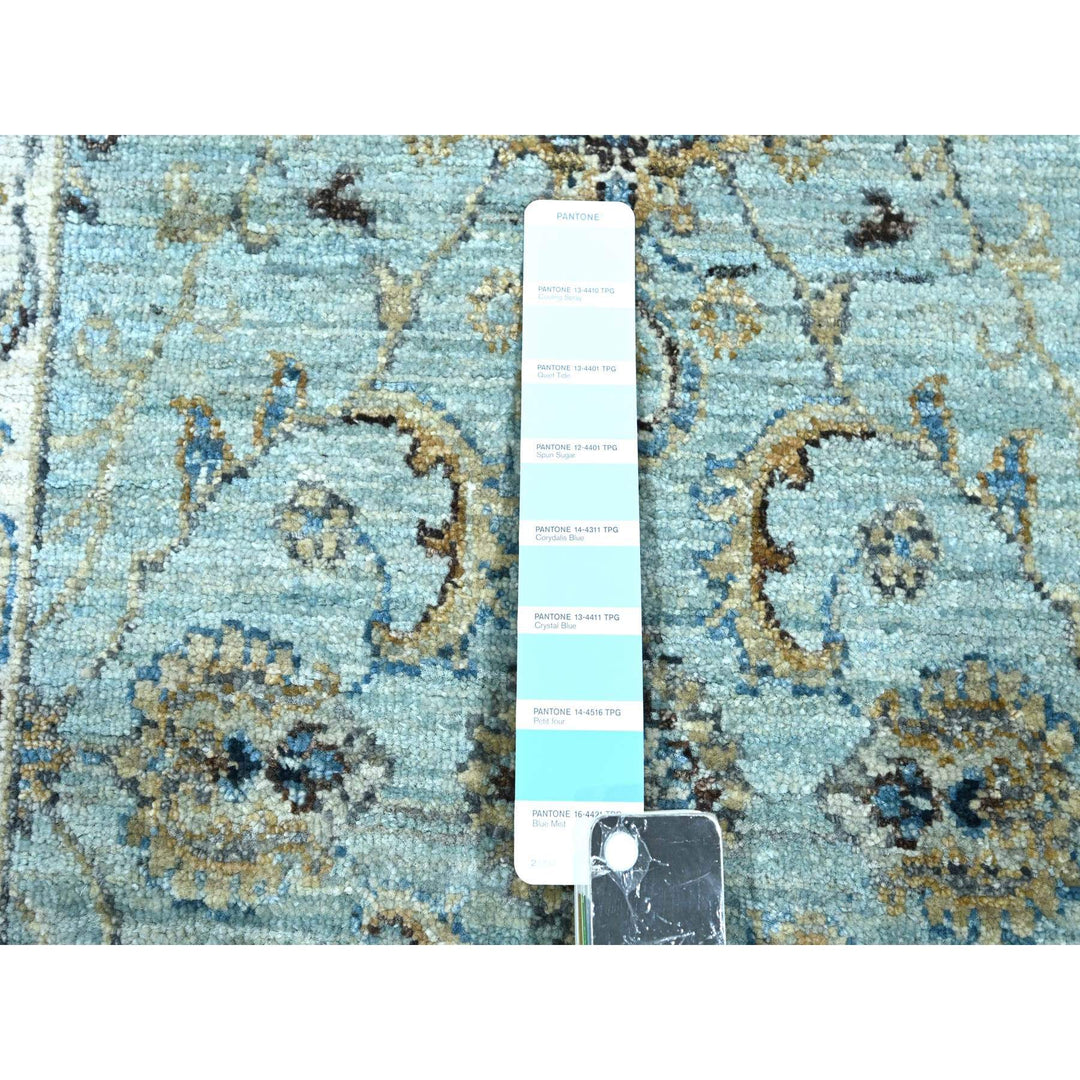 2'4" x 7'11" New Hand Knotted Blue Wool Runner Oriental Rug - MOA10276136