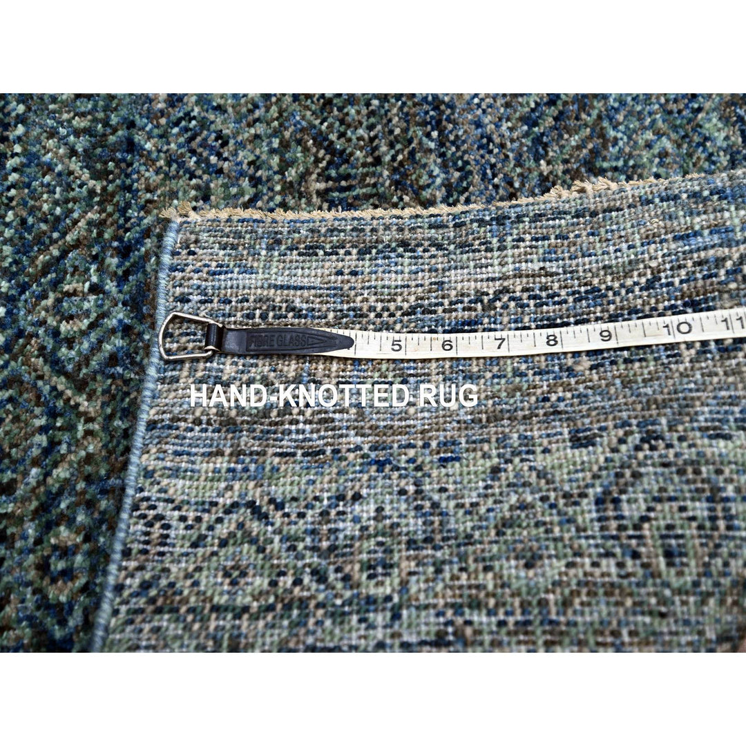 3'0" x 5'0" New Hand Knotted Blue Wool Rectangle Oriental Rug - MOA10276154