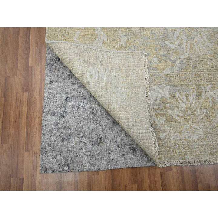 9'1" x 12'2" New Hand Knotted Beige Wool Rectangle Oriental Rug - MOA10276168