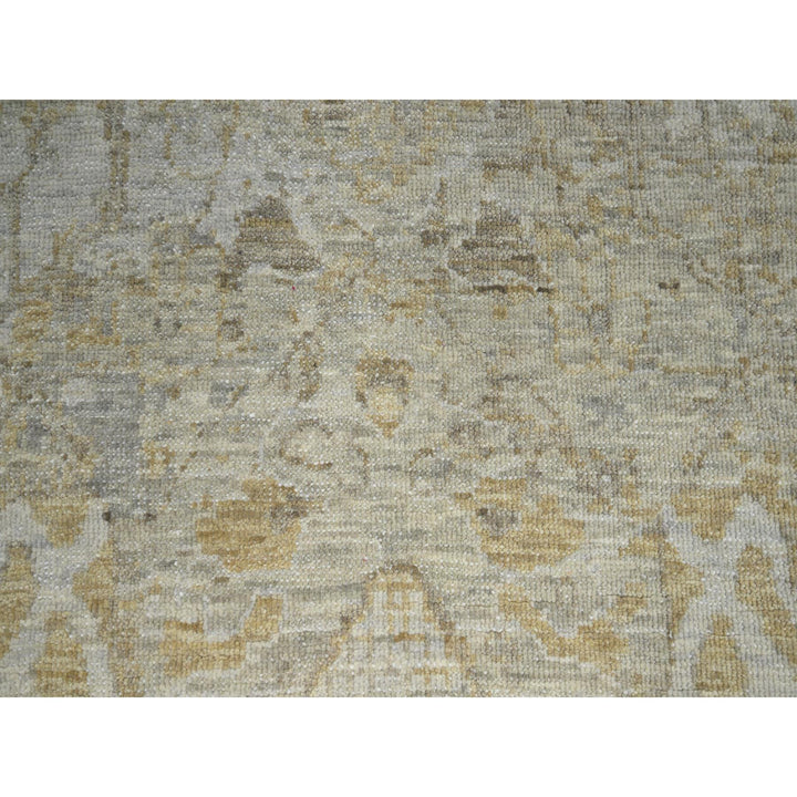 9'1" x 12'2" New Hand Knotted Beige Wool Rectangle Oriental Rug - MOA10276168