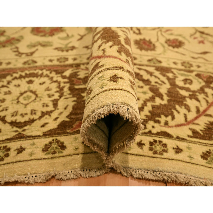 10'0" x 13'10" New Hand Knotted Brown Wool Rectangle Oriental Rug - MOA10276170