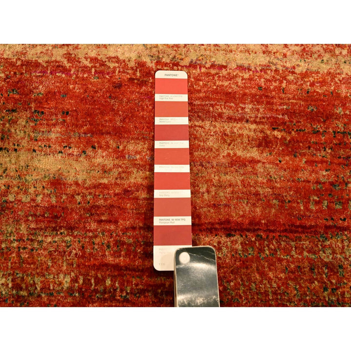 8'11" x 12'0" New Hand Knotted Yellow Sari Silk Rectangle Oriental Rug - MOA10276175