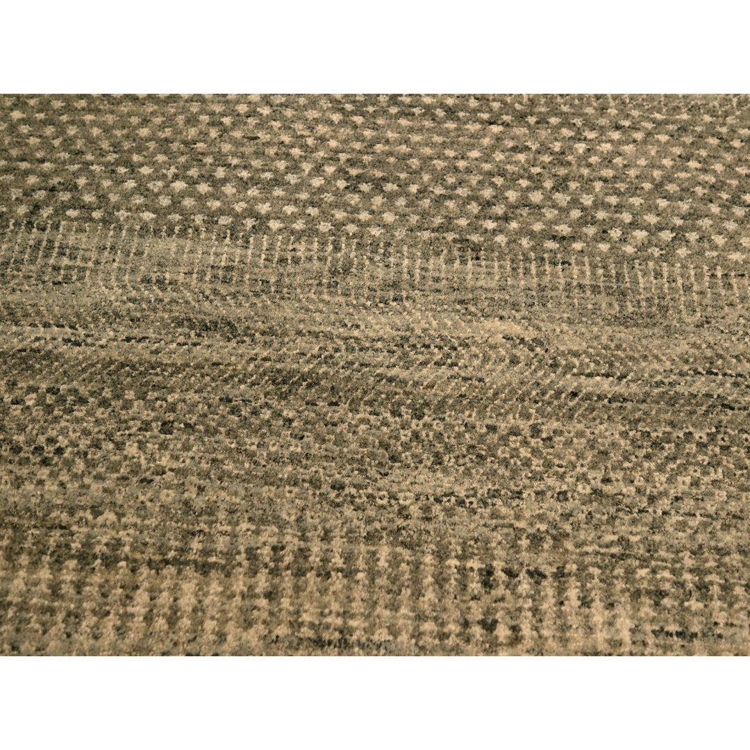 8'0" x 10'3" New Hand Knotted Grey Wool Rectangle Oriental Rug - MOA10276178