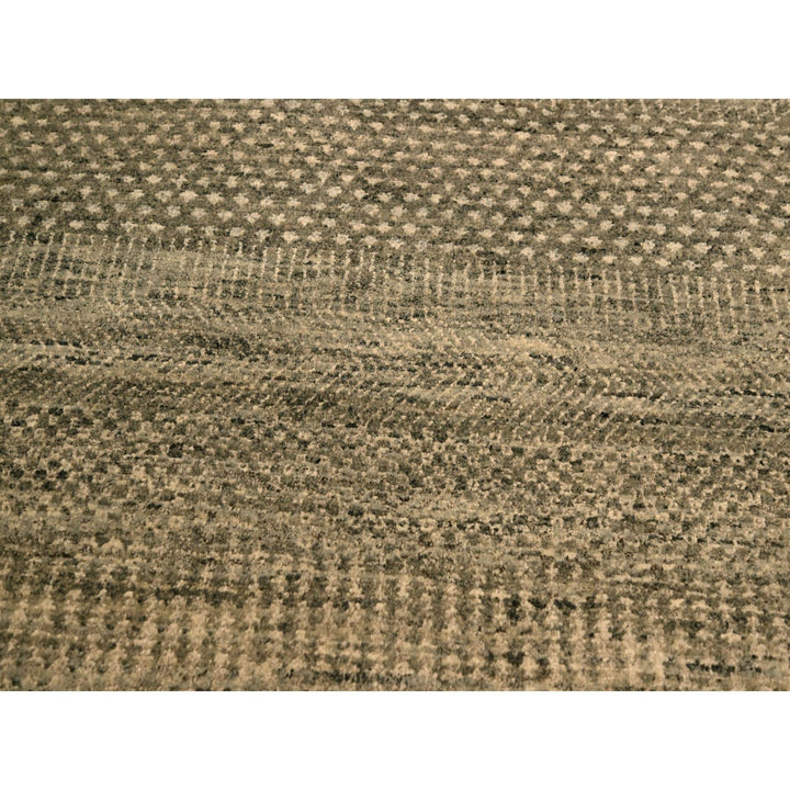 8'0" x 10'3" New Hand Knotted Grey Wool Rectangle Oriental Rug - MOA10276178
