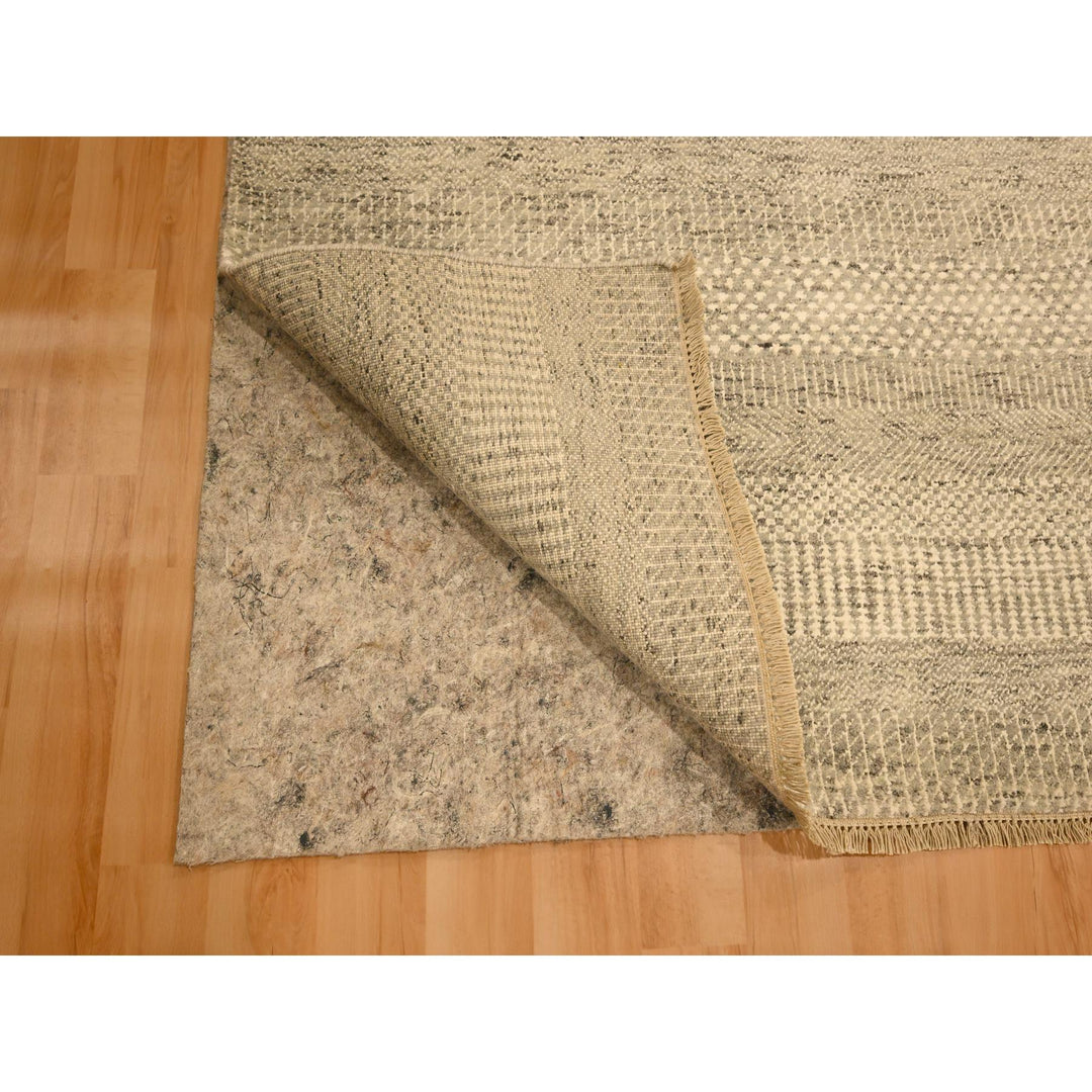 7'10" x 10'7" New Hand Knotted Brown Wool Rectangle Oriental Rug - MOA10276179