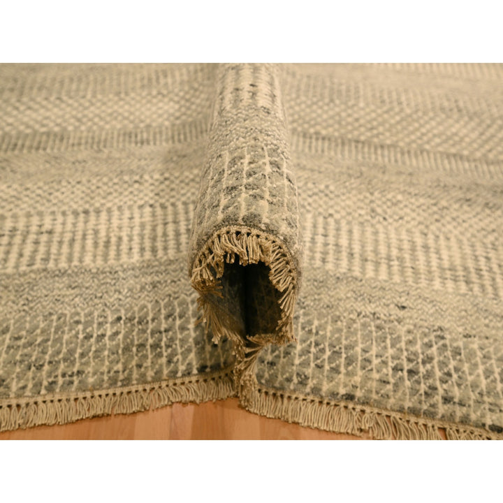 7'10" x 10'7" New Hand Knotted Brown Wool Rectangle Oriental Rug - MOA10276179