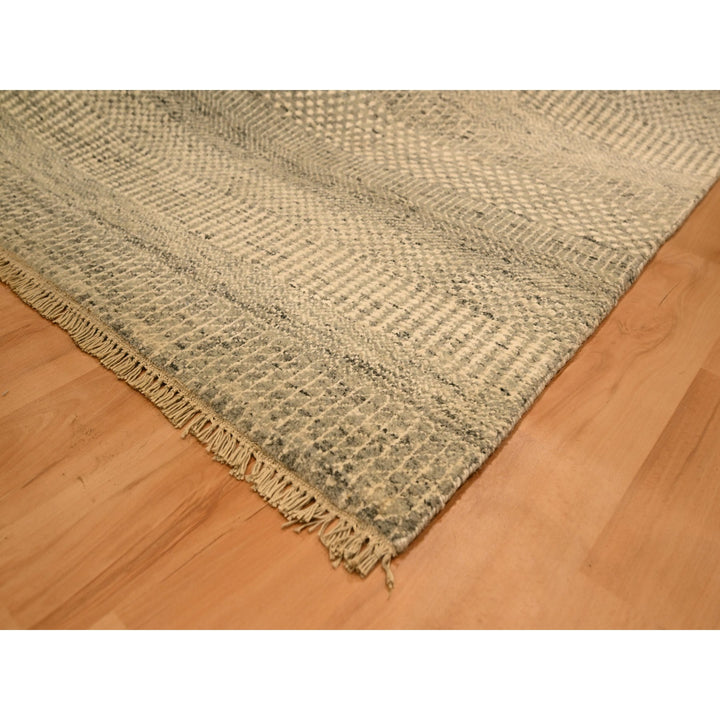 7'10" x 10'7" New Hand Knotted Brown Wool Rectangle Oriental Rug - MOA10276179