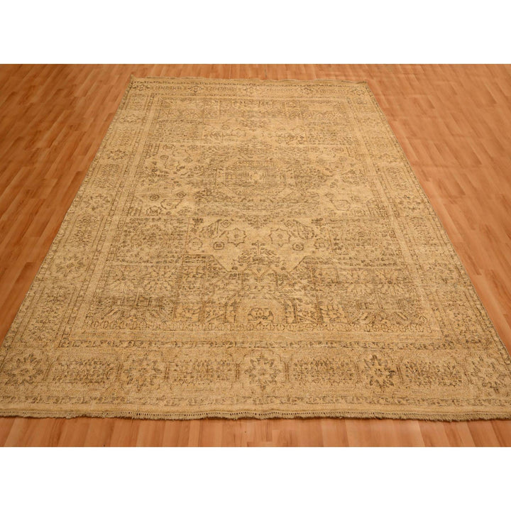 7'9" x 10'3" New Hand Knotted Brown Wool Rectangle Oriental Rug - MOA10276180