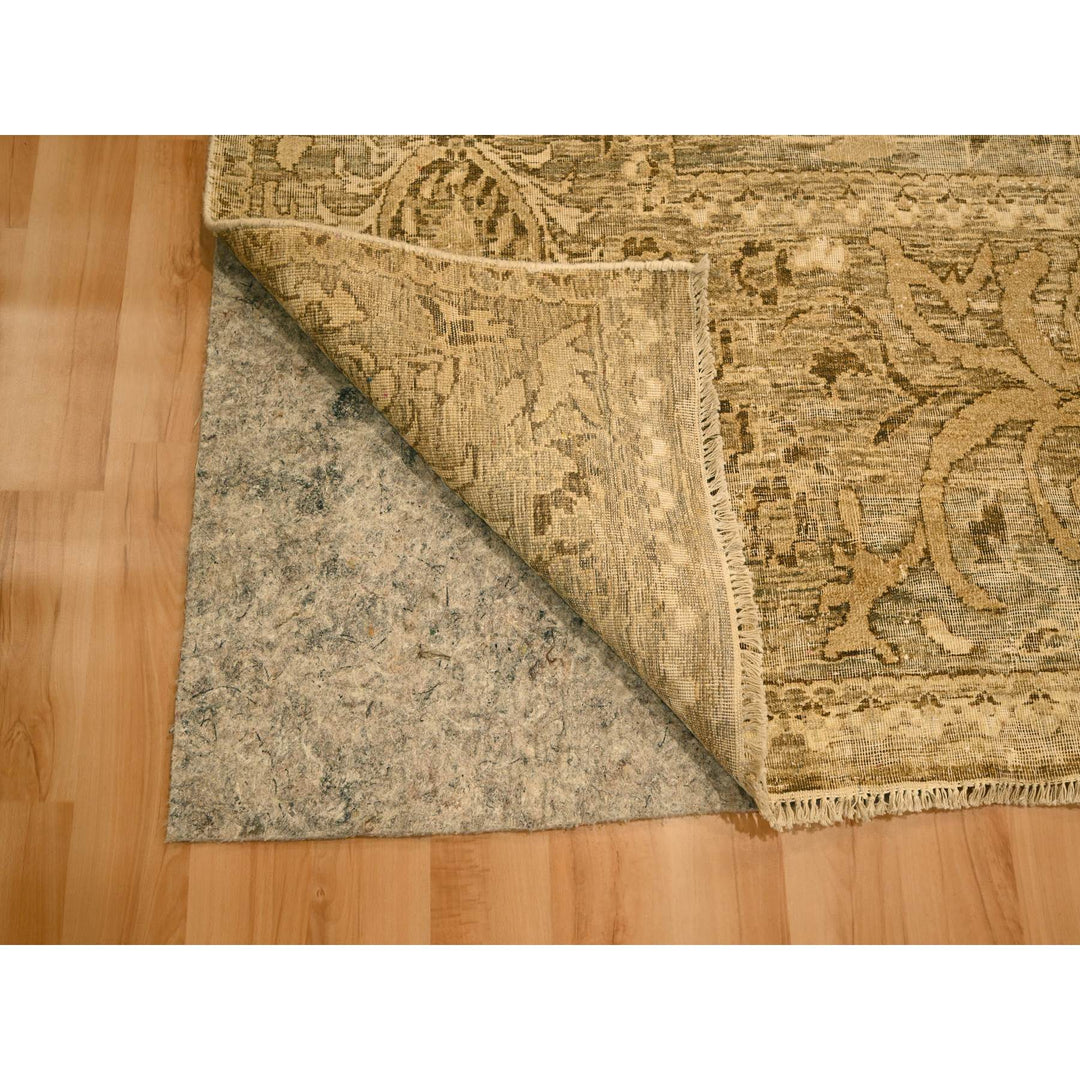 8'9" x 11'10" New Hand Knotted Brown Wool Rectangle Oriental Rug - MOA10276182