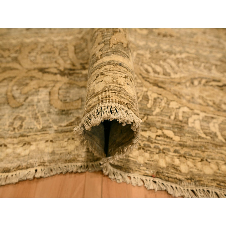 8'9" x 11'10" New Hand Knotted Brown Wool Rectangle Oriental Rug - MOA10276182