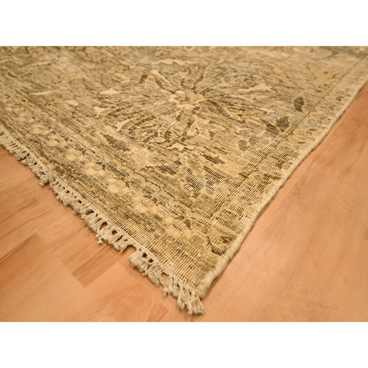 8'9" x 11'10" New Hand Knotted Brown Wool Rectangle Oriental Rug - MOA10276182