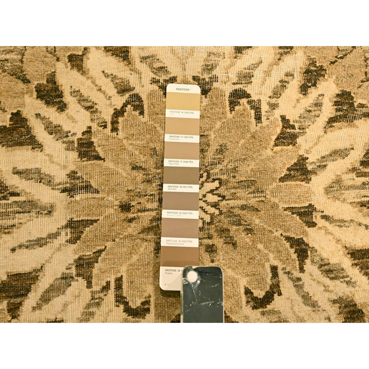 8'9" x 11'10" New Hand Knotted Brown Wool Rectangle Oriental Rug - MOA10276182