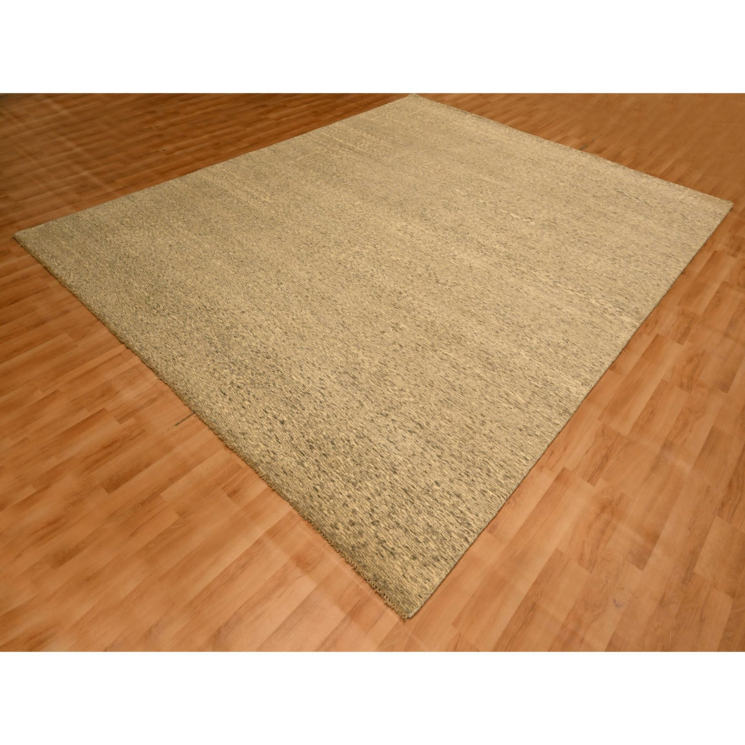 7'9" x 9'7" New Hand Knotted Beige Wool Rectangle Oriental Rug - MOA10276183