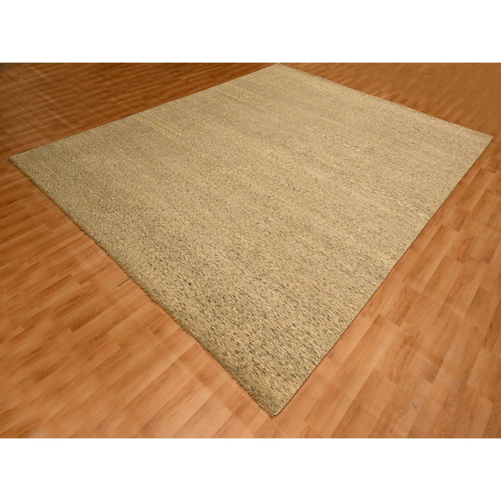 7'9" x 9'7" New Hand Knotted Beige Wool Rectangle Oriental Rug - MOA10276183