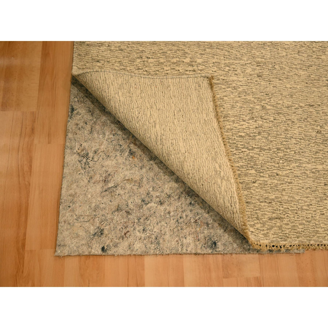 7'9" x 9'7" New Hand Knotted Beige Wool Rectangle Oriental Rug - MOA10276183