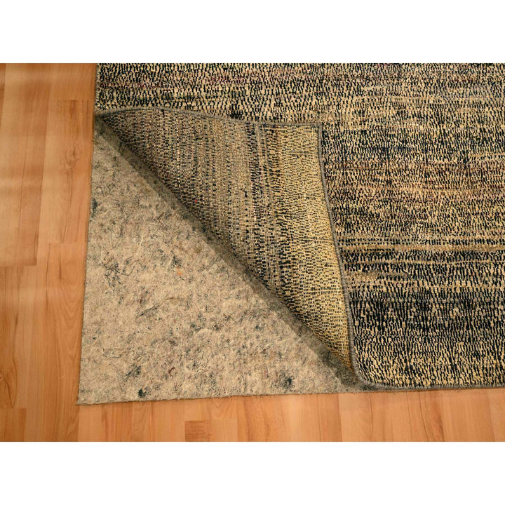 8'0" x 10'2" New Hand Knotted Brown Sari Silk Rectangle Oriental Rug - MOA10276186