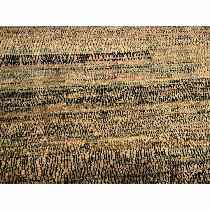 8'0" x 10'2" New Hand Knotted Brown Sari Silk Rectangle Oriental Rug - MOA10276186