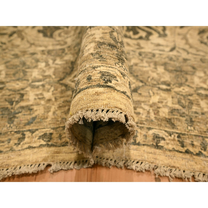 7'10" x 9'9" New Hand Knotted Brown Wool Rectangle Oriental Rug - MOA10276192