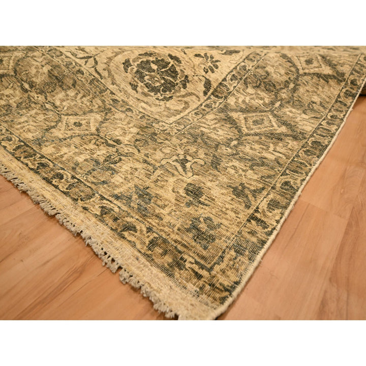 7'10" x 9'9" New Hand Knotted Brown Wool Rectangle Oriental Rug - MOA10276192