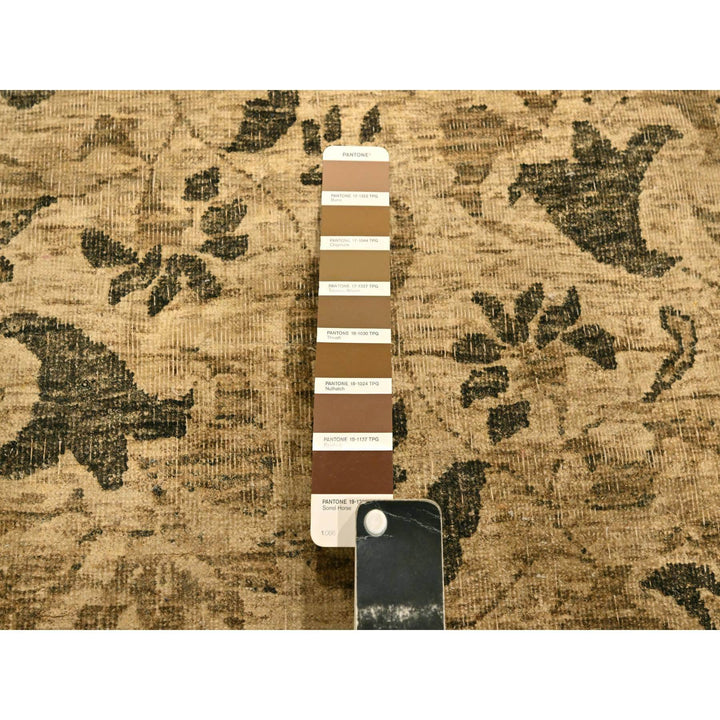 7'10" x 9'9" New Hand Knotted Brown Wool Rectangle Oriental Rug - MOA10276192