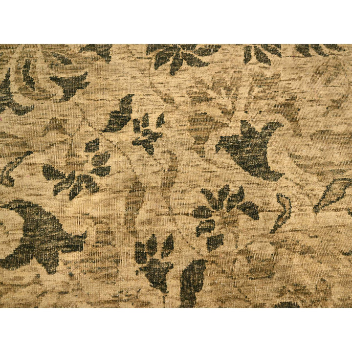 7'10" x 9'9" New Hand Knotted Brown Wool Rectangle Oriental Rug - MOA10276192