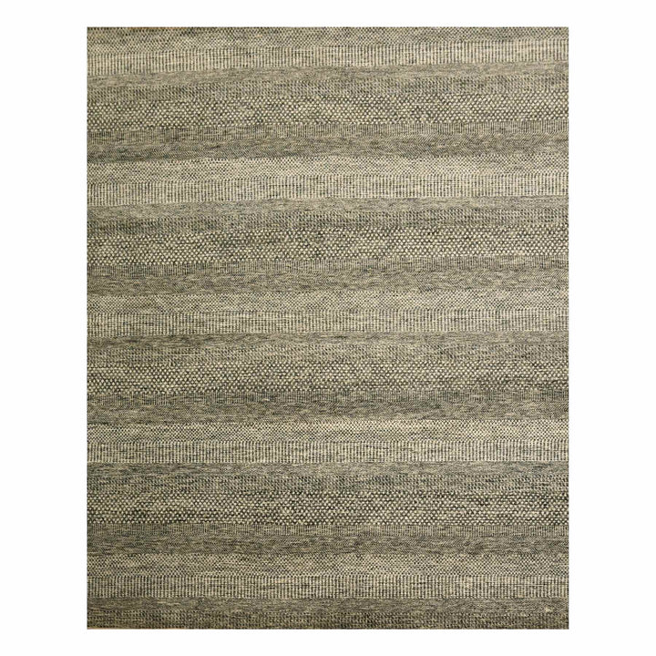 7'9" x 10'2" New Hand Knotted Grey Wool Rectangle Oriental Rug - MOA10276194