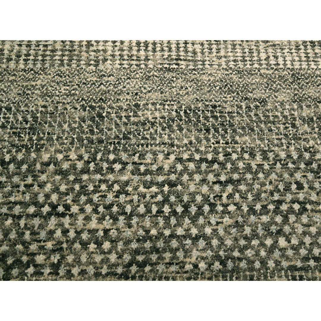 7'9" x 10'2" New Hand Knotted Grey Wool Rectangle Oriental Rug - MOA10276194