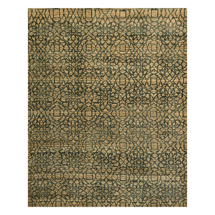 7'8" x 8'7" New Hand Knotted Brown Wool Rectangle Oriental Rug - MOA10276195