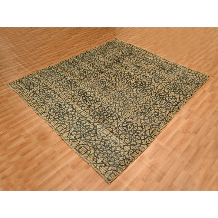 7'8" x 8'7" New Hand Knotted Brown Wool Rectangle Oriental Rug - MOA10276195