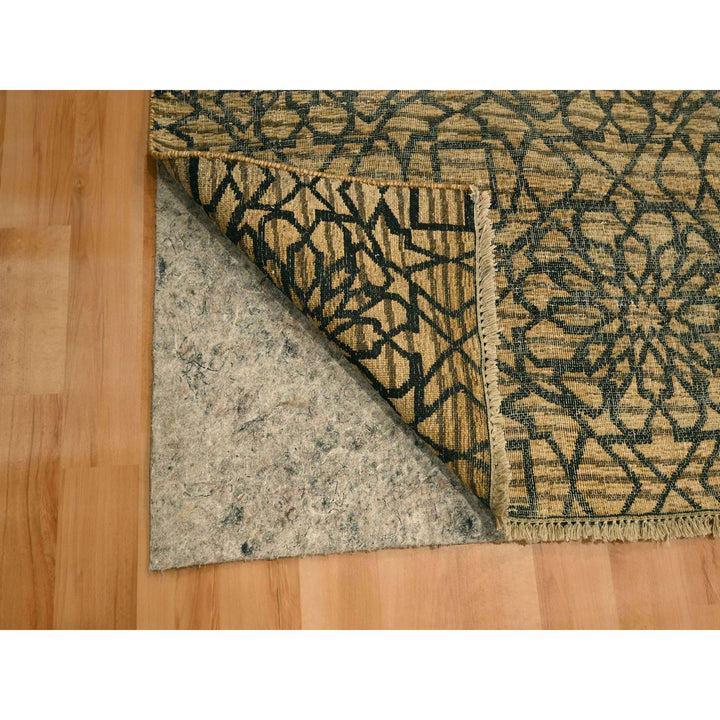 7'8" x 8'7" New Hand Knotted Brown Wool Rectangle Oriental Rug - MOA10276195