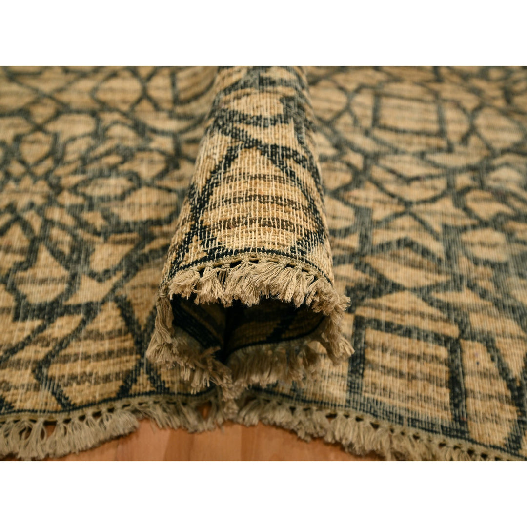 7'8" x 8'7" New Hand Knotted Brown Wool Rectangle Oriental Rug - MOA10276195