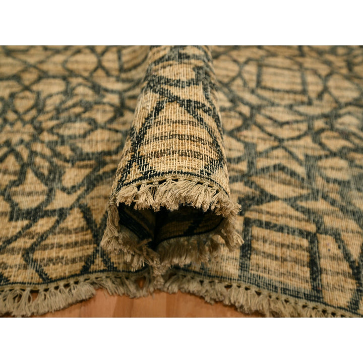 7'8" x 8'7" New Hand Knotted Brown Wool Rectangle Oriental Rug - MOA10276195