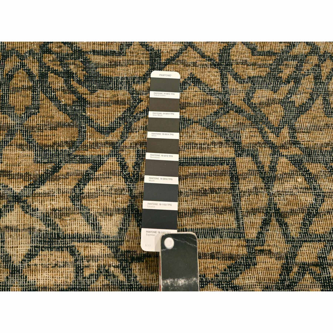7'8" x 8'7" New Hand Knotted Brown Wool Rectangle Oriental Rug - MOA10276195