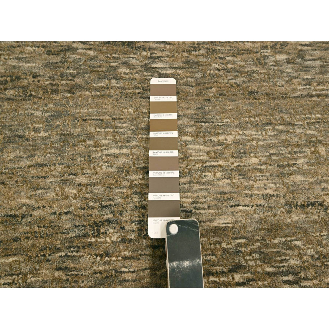 7'6" x 9'11" New Hand Knotted Brown Wool Rectangle Oriental Rug - MOA10276196