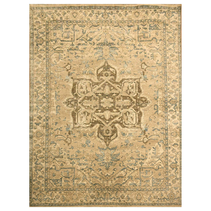 8'7" x 12'4" New Hand Knotted Brown Wool Rectangle Oriental Rug - MOA10276197