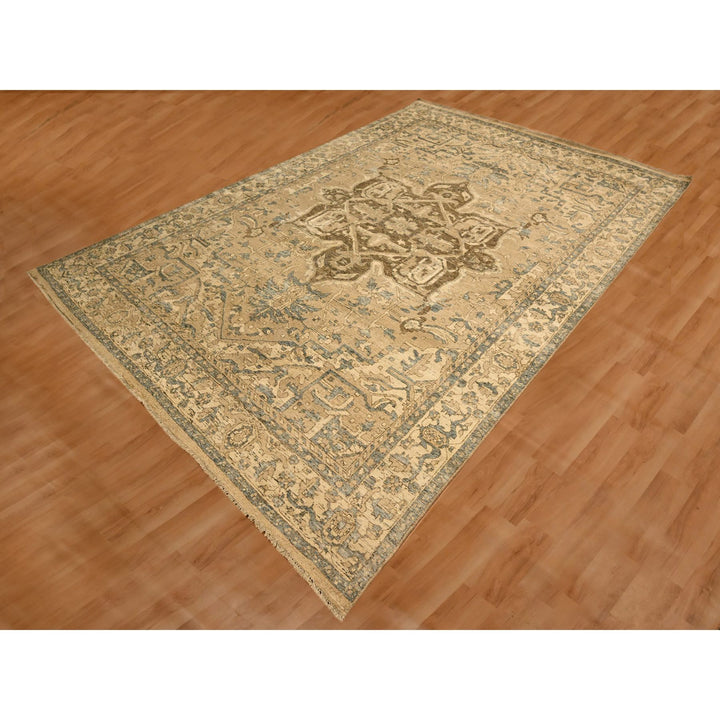 8'7" x 12'4" New Hand Knotted Brown Wool Rectangle Oriental Rug - MOA10276197