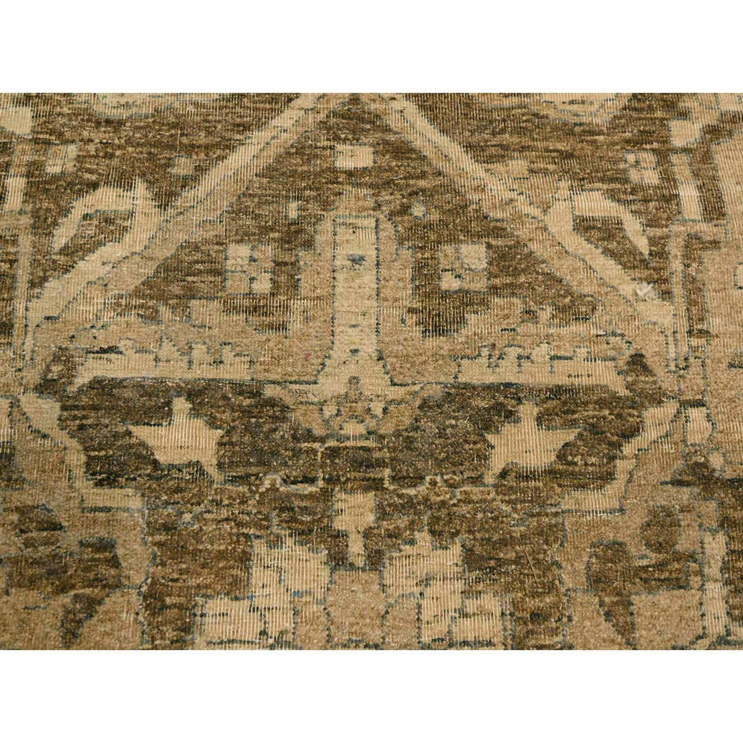 8'7" x 12'4" New Hand Knotted Brown Wool Rectangle Oriental Rug - MOA10276197