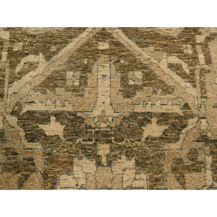 8'7" x 12'4" New Hand Knotted Brown Wool Rectangle Oriental Rug - MOA10276197
