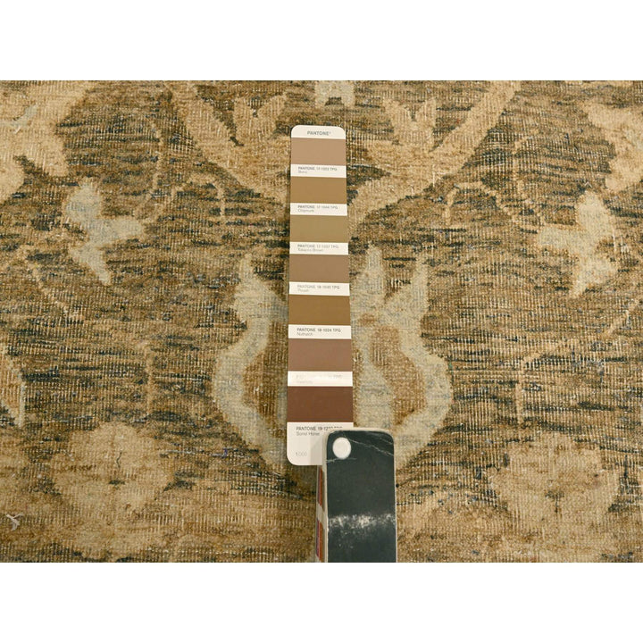 8'10" x 12'2" New Hand Knotted Brown Wool Rectangle Oriental Rug - MOA10276198
