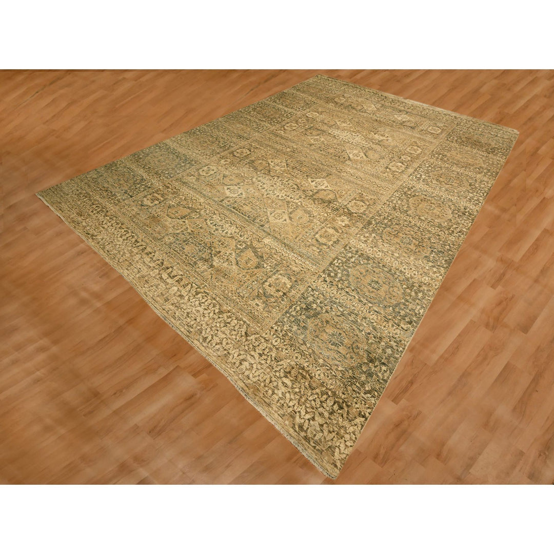 10'0" x 13'8" New Hand Knotted Brown Wool Rectangle Oriental Rug - MOA10276199